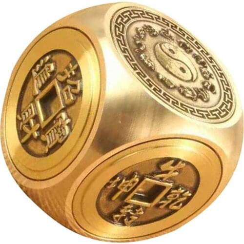 Rotating Brass Fidget Spinner Decompression Toy Turn Things Around/Wealth and Fortune/Chinese Zodiac Hand Pieces