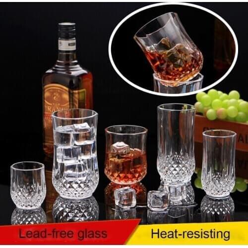 Heat Resisting Lead-free Glass Fruit Juice Glass Cup Beer Steins Diamonds Glass Cup, Glass-004