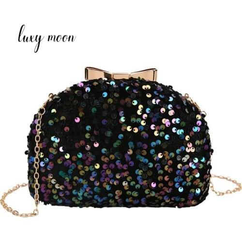 Womens Bag Purses and Handbags Luxury Designer Retro Sequin Clutch Bag Wedding Chains Inclined Shoulder Bags Fashion Z013