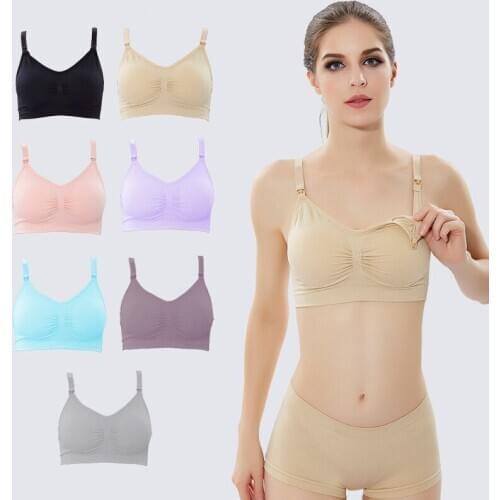 Plus Size Maternity Nursing Bra For Feeding Bra Prevent Sagging Wirefree Underwear Brassiere Pregnant Women Breastfeeding Bra