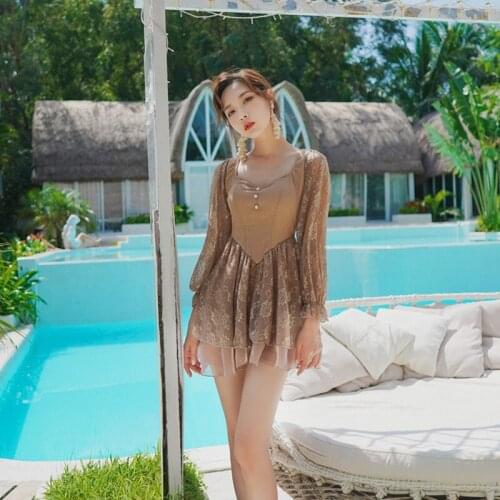 Bikini 2021 Women Push Up One Piece Swimsuit Plus Sizes Suit New Female Divided Skirt Hot Print Polyester Sierra Surfer Summer