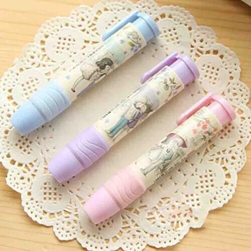 1PC Press Rubber Erasers Replaceable Rubber Refills Pencil Eraser For Kids Student Drawing Eraser Stationery Office Supplies