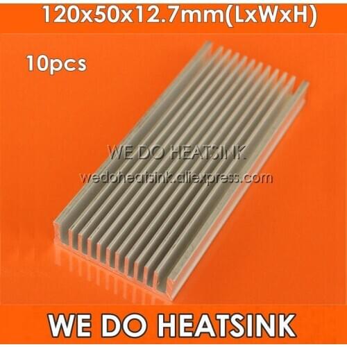 WE DO HEATSINK 10pcs 120x50x12.7mm DIY LED Power Heat Sink Aluminum Profile, Long Large Heatsink