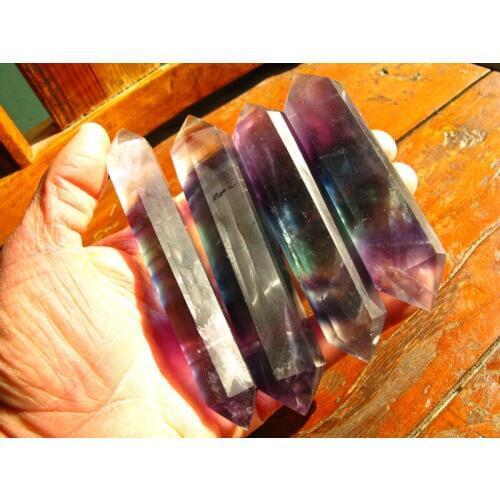 20 very beautiful Natural Fluorite Quartz Crystal Point Cut Polished Love Healing