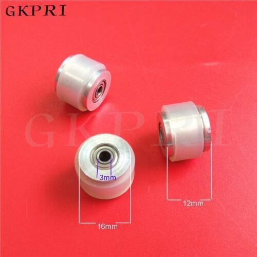 Inner diameter 3mm pinch roller Vinyl cutting printer for Seiko Roland Dika Redsail paper pressure rubber roller 3X16X12MM 4pcs