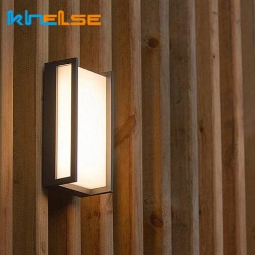 8W/18W Outdoor LED Wall Lamp IP54 Modern Japanese style Waterproof Aluminum Garden Balcony Aisle Door Decor Wall Lighting