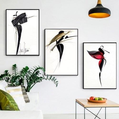 Abstract Line Figure Canvas Painting Modern Posters And Prints Decorative Wall Art Pictures For Living Room Home Decoration