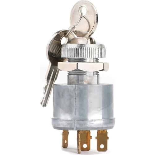 Areyourshop Key Switch for EZGO Cart - 4 Prong w/Factory Lights 81+ Gas & Electric 33639G01 Motorcycle Accessories Parts