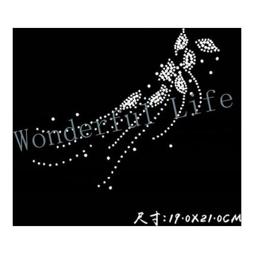 Free shipping design hotfix rhinestone Heat transfer design rhinestone for garment DIY accessories flower nice