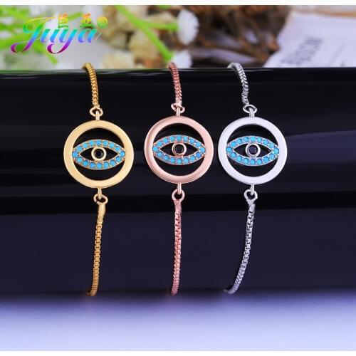 2020 New Adjustable Slide Chains Bracelets Gold//Rose Gold Evil Eye Bracelets For Women Men Handmade Charm Bracelets