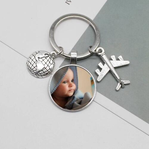 Personality photo pendant keychain, your baby boy, mom, dad, grandma, family parent-child photo, travel friendship best friend i