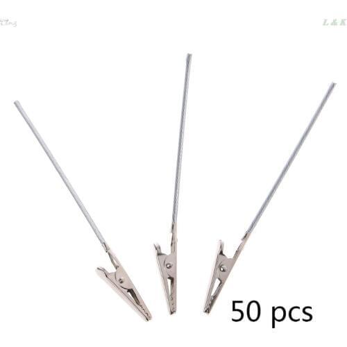 50pcs 4 Inch DIY Craft New Wire Clip Card Note Picture Photo Memo Holder Clips Party Alligator Clamp,Clay and Cake Accessories