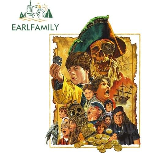 EARLFAMILY 13cm x 9.2cm for The Goonies Creative Car Sticker DIY Custom Printing 3D Funny Car Stickers Waterproof Window Decal