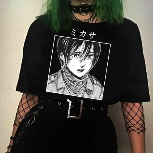 2021 Attack on Titan T Shirt Anime Men Women Short Sleeve Tshirt Cartoon Mikasa Ackerman Streetwear T-shirt Male