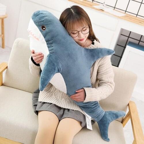 Hot Giant Shark Plush Toy Soft Stuffed Speelgoed Animal Reading Pillow for Birthday Gifts Cushion Do