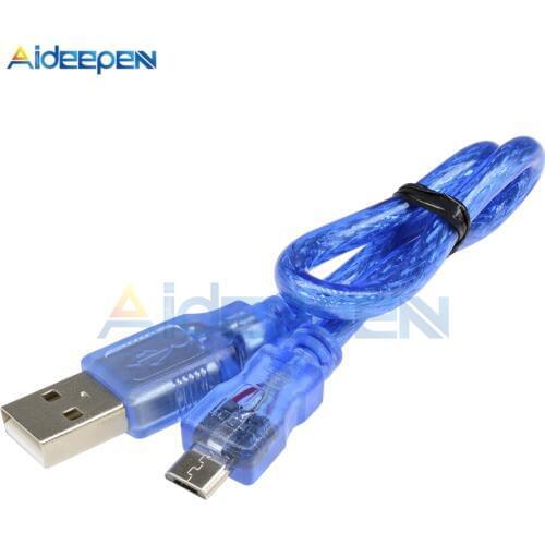 30cm USB 2.0 A Male to Micro USB 5 Pin Male Data Charge Cable Cord