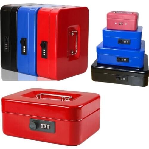 Key/Password Small Steel Safe Boxes With Lock Store Content Box Paper Piggy Small Change Bank Card Document Boxes