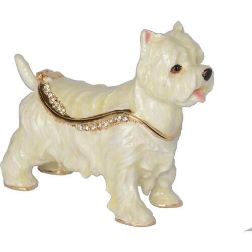 Westie Dog Trinket / Jewelry /Keepsake Box Dog Miniature Sculpture Birthday Gift