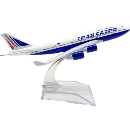 16CM Intercontinental Russia Airways 747 Airlines Airplane Model with Base Alloy Aircraft Plane For Collectible Show Gift Toy
