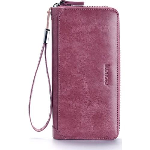 Fashion Genuine Leather Women Long Purse Female Zipper Wallet Money Clips Many Departments Clutch Woman Cards Purse For Girls