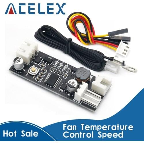 12V 0.8A DC PWM 2-3 Single Wire Fan Temperature Control Speed Controller Chassis Computer Noise Reduction Module NTC B50K 3950