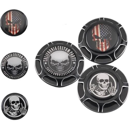 Motorcycle Custom 3D Patch Aluminum Fuel Gas Tank Oil Cap Cover For Harley Sportster XL Dyna Softail Road King Trike Models