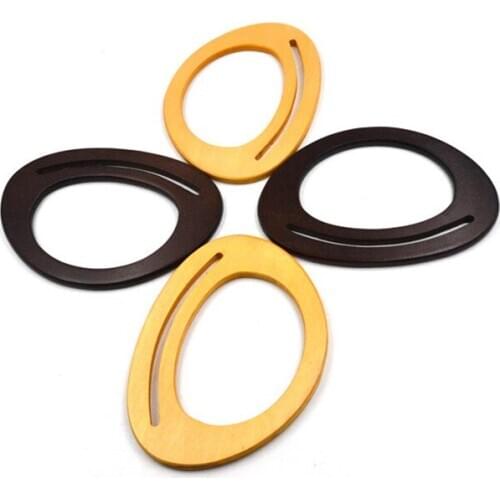 Nature Wooden Bag Handle Replacement Diy Handbag Tote Handles Oval Bag Handles Purse bags Classic Straps Bags Accessories