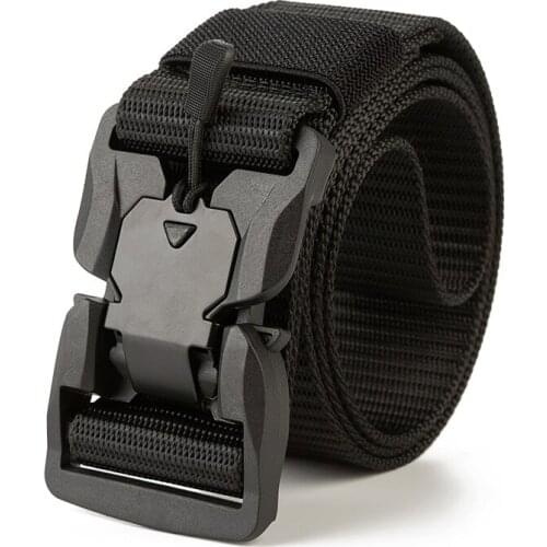 Outdoor Magnetic Buckle Belt Men Pants Belt Military Nylon Belt Multifunctional Fiber Waist Belt Army Tactical