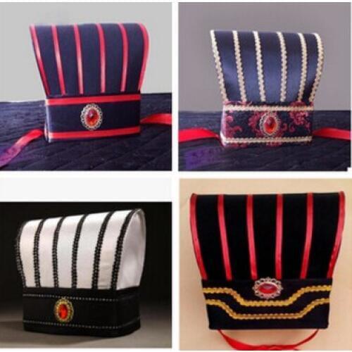 Adults ancient striped hat han dynasty cap Zhuge Liang hat Zhuge Liang cosplay accessories vintage minister hat vintage cap
