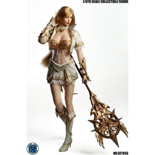 SUPER DUCK SET043 Sexy Female Fairy Elf Clothing & Head Set 1/6 Fit for Phicen body