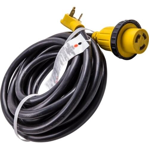 25FT 30Amp 10 Gauge Power Supply Charger Extension Cable W/ Twist Lock Connector