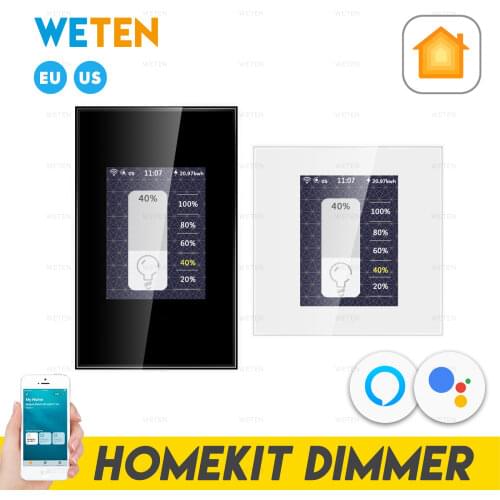 EU US LED Dimmer Smart Wifi Dimmer Switch 220V 110V, Work with Apple Homekit Alexa Google Home Assistant Smart Home Switch