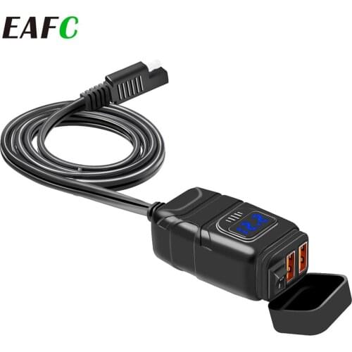 Dual USB Motorcycle Charger Quick Waterproof Charger Motorcycle Auto USB Charger Socket with Caps New Usb Phone Chargers
