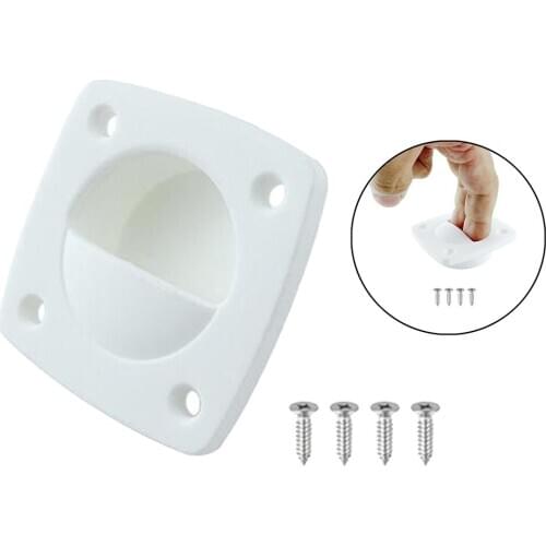 Recessed Flush Sliding Door Handle Hatch Pull Handle Motorboat Marine Boat Yacht Cabin Accs 59x59mm with Screws