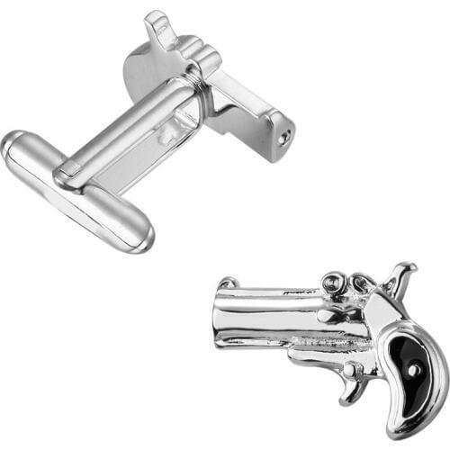 The high-end mens shirts Cufflinks brand jewelry pistol cufflinks, classic design style French shirt accessories
