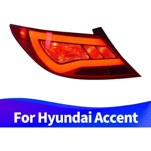 Taillight Assembly For Hyundai Accent 2010-2013 Hyundai Solaris LED Running Light Brake Light Turn Signal LED Taillamp