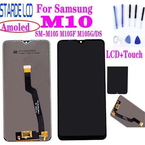 Original Super Amoled LCD For SAMSUNG M10 SM-M105 M105F M105G/DS LCD Display Touch Screen Digitizer Assembly Screen Replacement