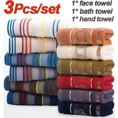 100% Cotton Towel Set Bathroom Geometric Pattern Adult Bath Towel Towel Travel Sports Towel Bathroom Set Towel Beach Towel