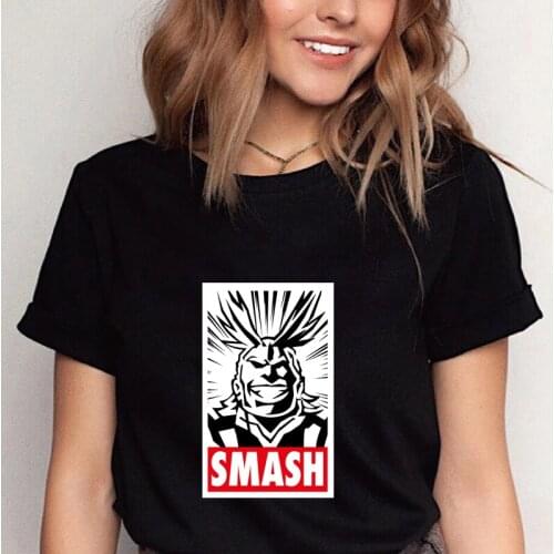 2021 Summer Anime Clothes My Hero Academia Women T Shirt Funny OBEY ALL MIGHT Cool Plus Ultra! One for All - Deku Graphic Tee