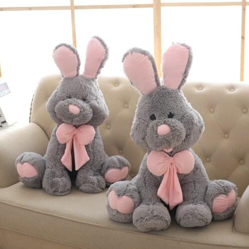 50/70/80/100cm Cute Big Rabbit Plush Toys Stuffed Bunny Dolls America Rabbit Dolls Toys with Long Ears Soft Toy for Girl Gift