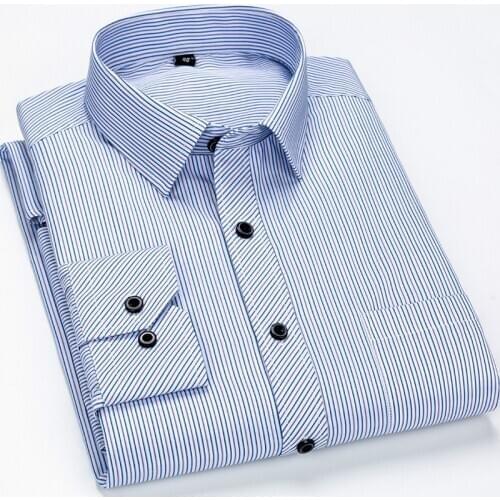 8XL 7XL 6XL 5XL Large Mens Dress Shirts Plus Size Casual Striped Shirt & Plaid Shirt Men Shirt Long Sleeve Vintage Shirt Top