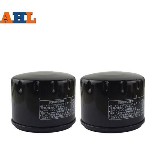 AHL 2pcs/ set High Performance Powersports Cartridge Oil Filter for APRILIA SL750 SL 750 SHIVER ABS 750 2008-2014