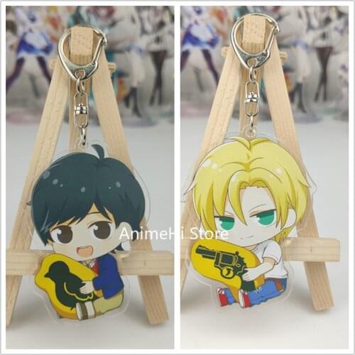 Anime BANANA FISH Keychain Figure Ash Lynx Okumura Eiji Acrylic Bag Pendant Keyring for Gift