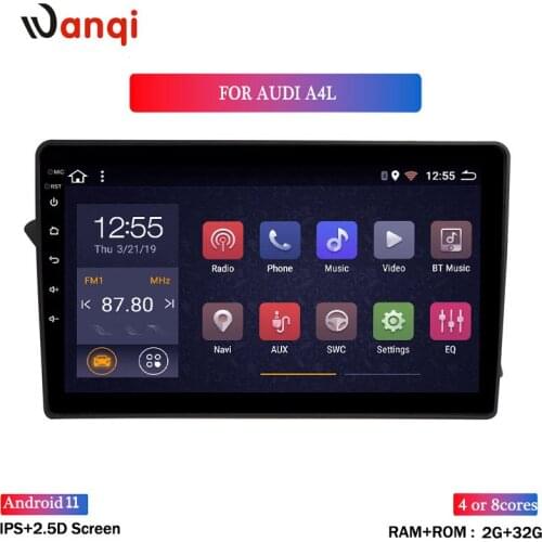 Wan qi For Audi A4L 2008-2014 Car Radio Multimedia Video Player Navigation GPS Android 8.1 Accessories SWC BT WIFI Sedan No dvd