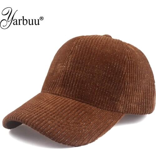 [YARBUU] 2021 New Fashion High Quality Baseball Striped Autumn Winter Warm Baseball Caps Smooth Plate Solid Color Cap Wholesale