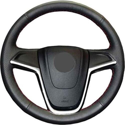 Car Steering Wheel Cover For Buick Excelle XT GT Encore Opel Mokka Customize DIY Steering Wrap Microfiber Leather Hand Sewing