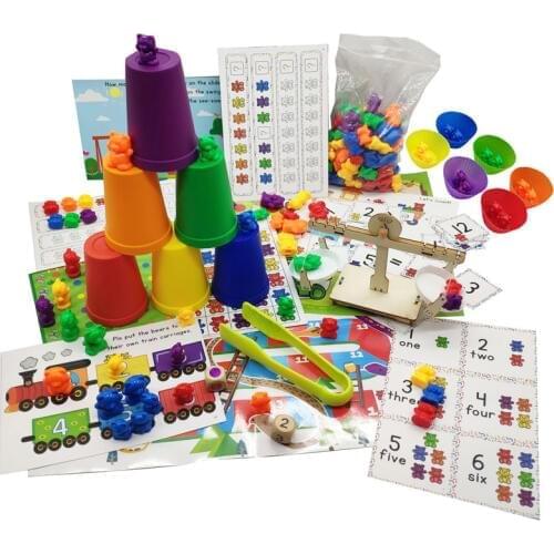 Children Montessori Weights Bear Puzzle Game Montessori Toy Accessories Balance/Game Chess Card/Color Cup/Clip Educational Toys