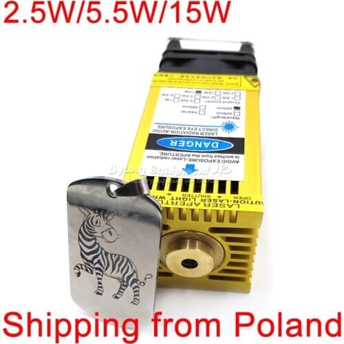 Diode laser module 2500MW 5500MW 15000MW TTL PMW mix control 405NM 450NM blue purple laser with goggles wires for CNC 3018 pro