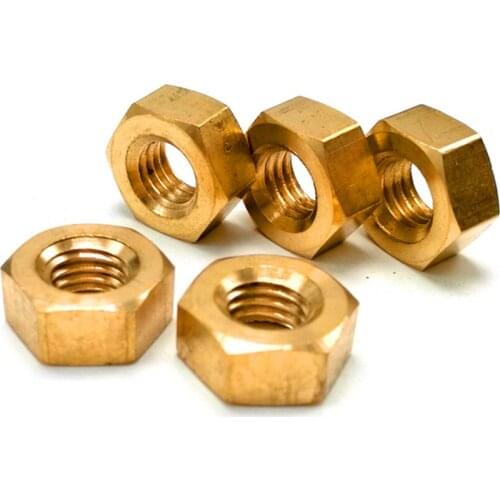 M1-M20 H62 Brass Hex Nuts, Metric Thread Nut, B004