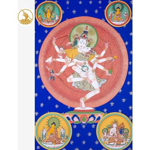 Auspicious Thangka Regong Art Heritage Wadanna Jean - 1512148 - mesh hand-painted lotus Guanyin